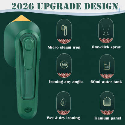 Portable Iron Travel Steamer for Clothes Mini Handheld Press Support Dry And Wet Ironing Small Size Irons Suitable for Outing & Home