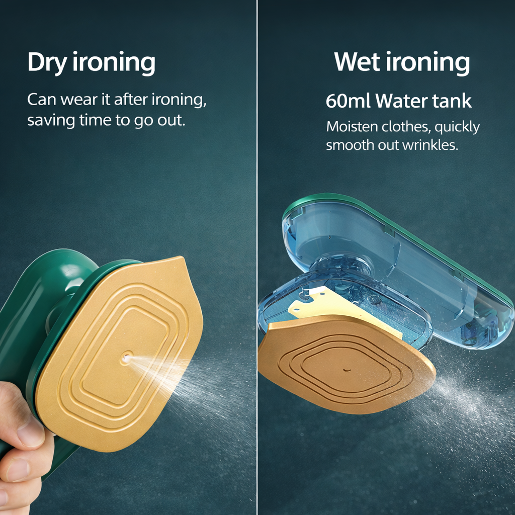 Portable Iron Travel Steamer for Clothes Mini Handheld Press Support Dry And Wet Ironing Small Size Irons Suitable for Outing & Home